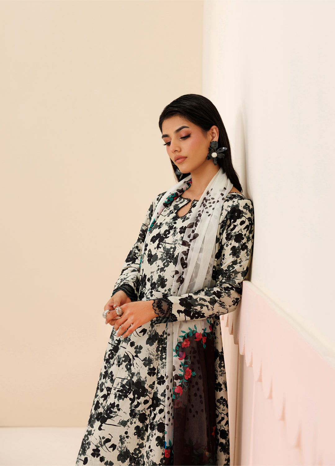 Azzal Unstitched Printed Lawn 3 Piece Suit AZL26UPL AZL-144 - Summer Collection