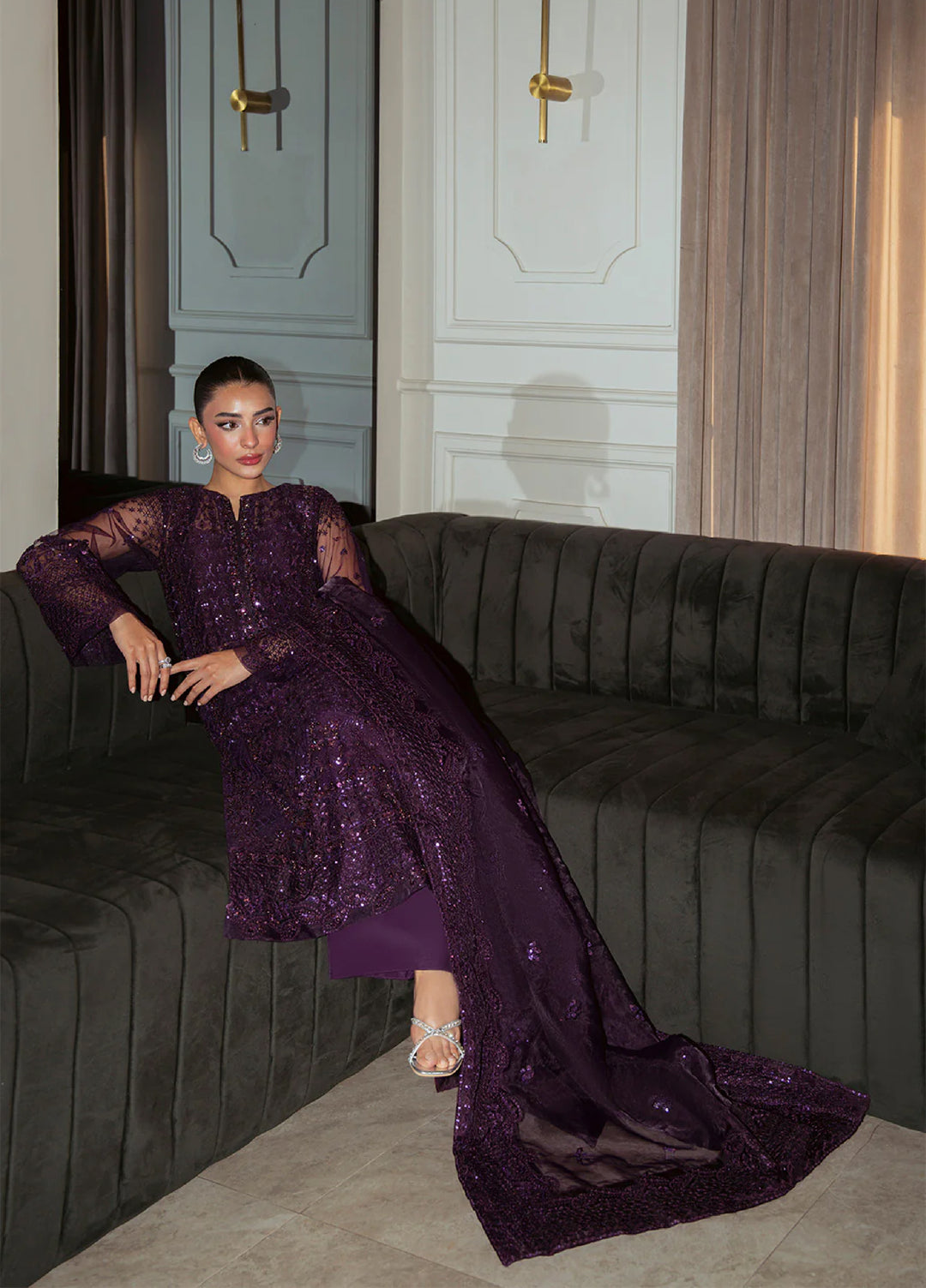 Pari Naaz by Neeshay Embroidered Tissue Zari Suits Unstitched 3 Piece NSH25PW Rohina - Formals Collection