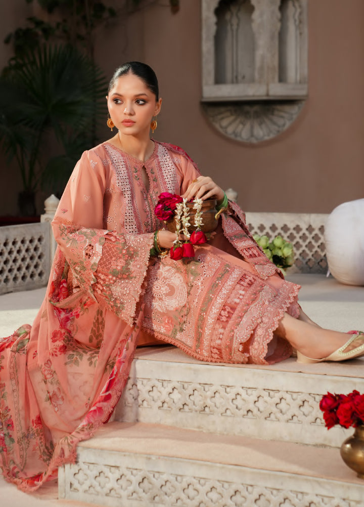 Ek Fasana by Kahf Premium Unstitched Embroidered Luxury Lawn 3 Piece Suit KHF26UFL KLB 5B ADAA - Festive Collection
