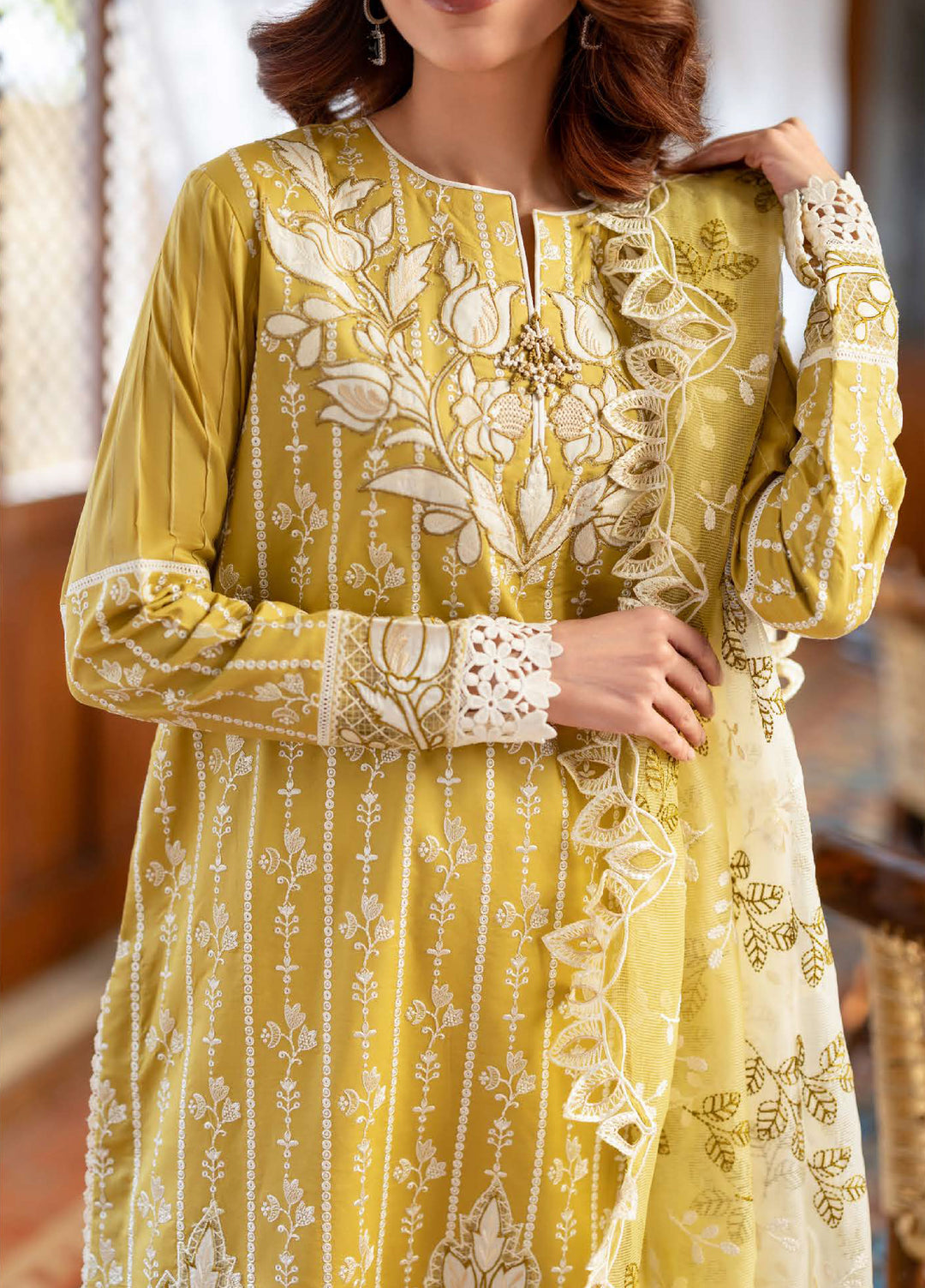 Astoria by Mushq Unstitched Embroidered Lawn 3 Piece Suit MQ26UAL 304-Evadne - Festive Collection