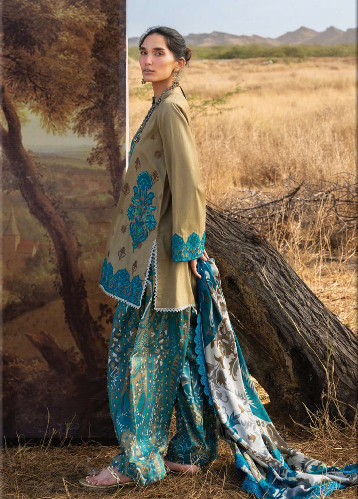 Zainab Chottani Unstitched Embroidered Luxury Lawn 3 Piece Suit ZC26ULZ D-11 SAPHIRA - Summer Collection
