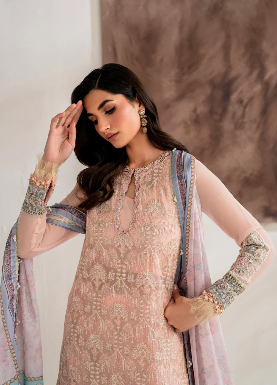 Xenia Formal Unstitched Luxury Chiffon Suits 3 Piece XE25FL Modish - Formals Collection