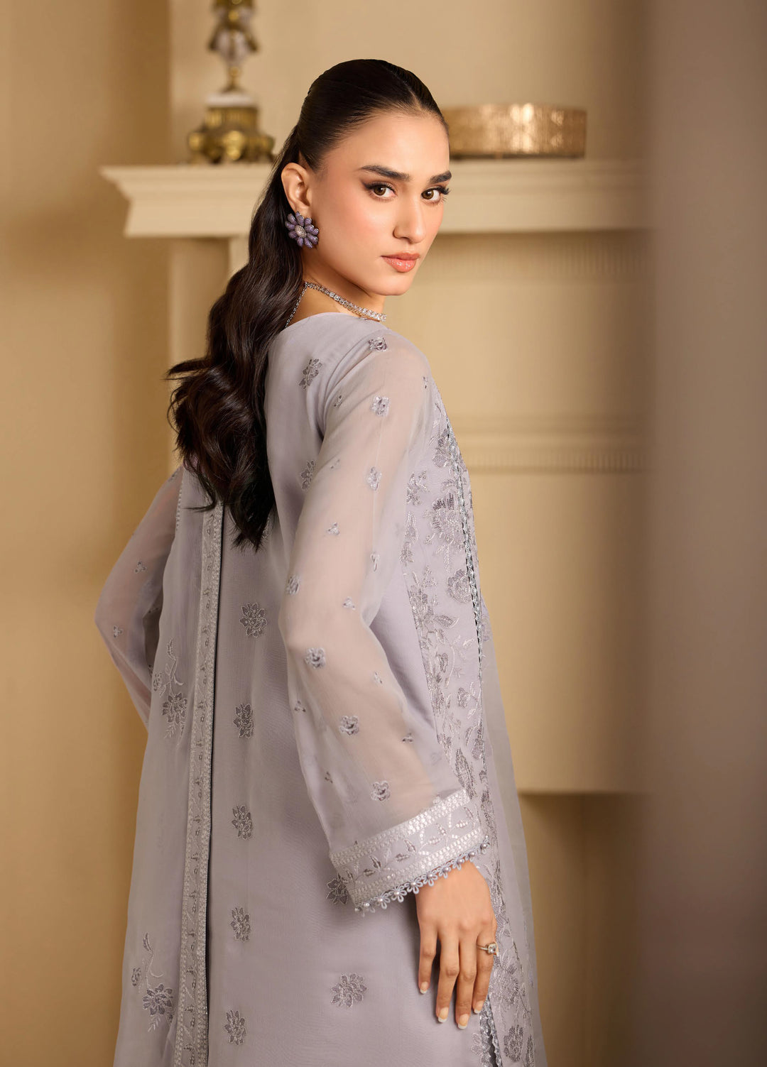 Alizeh Fashion Unstitched Embroidered Chiffon 3 Piece Suit AF26UCF AF-CH-2253-Insha - Festive Collection
