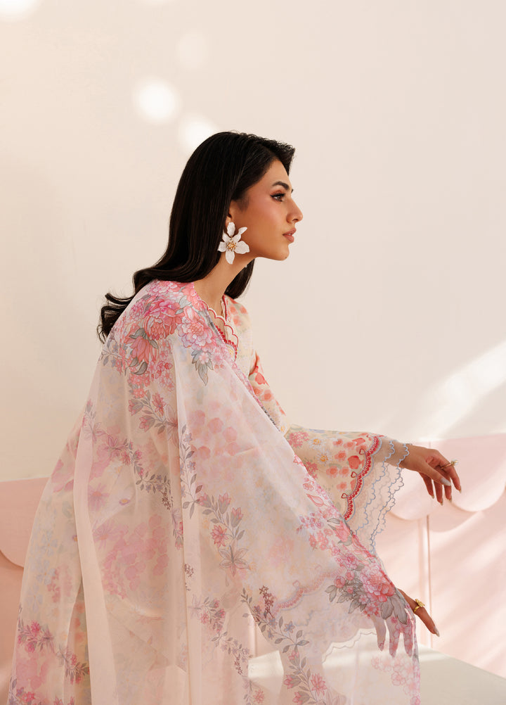 Azzal Unstitched Printed Lawn 3 Piece Suit AZL26UPL AZL-145 - Summer Collection