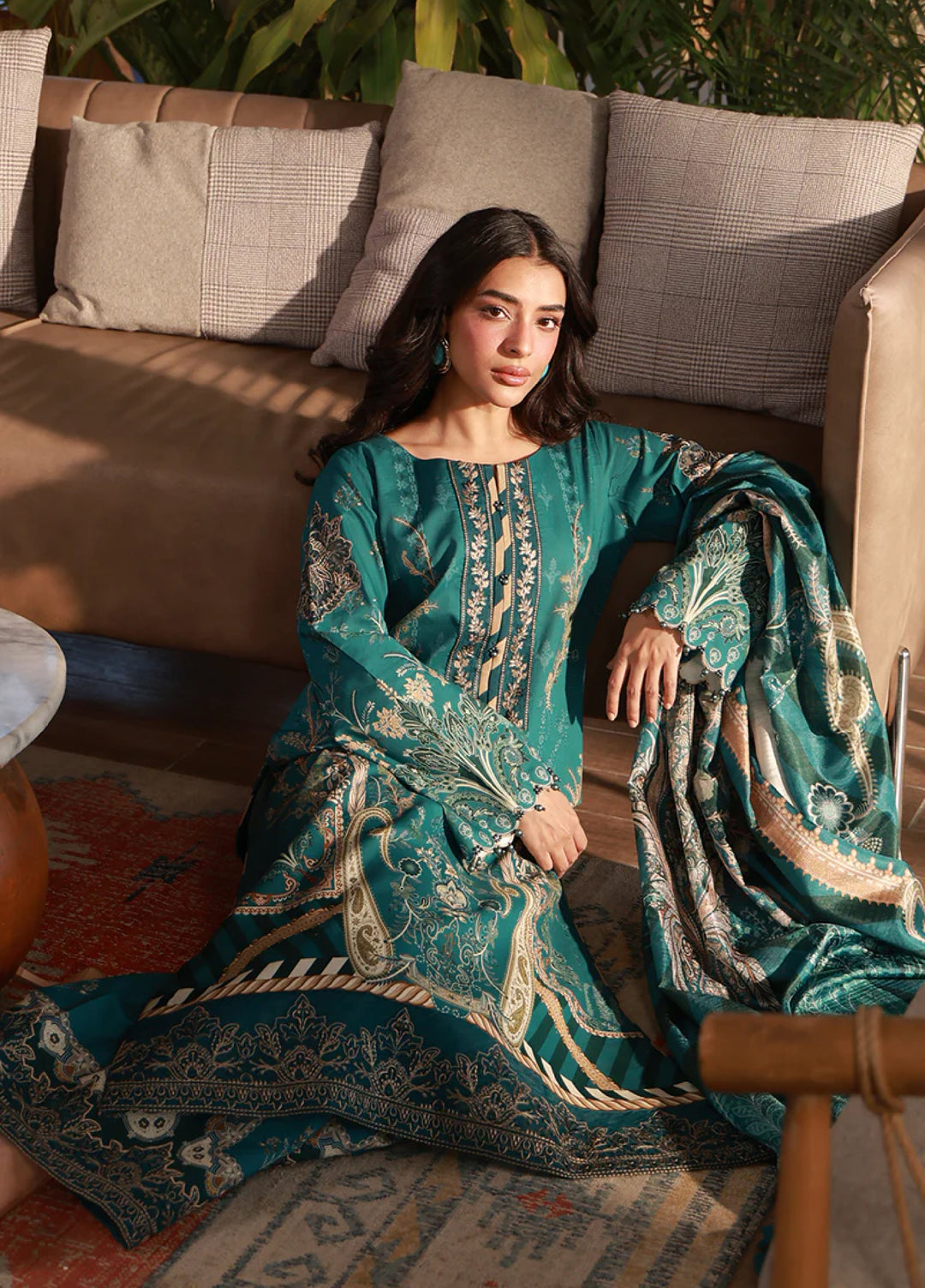 Delia by Gulaal Unstitched Embroidered Lawn 3 Piece Suit GL26UD D-4 Isla - Summer Collection