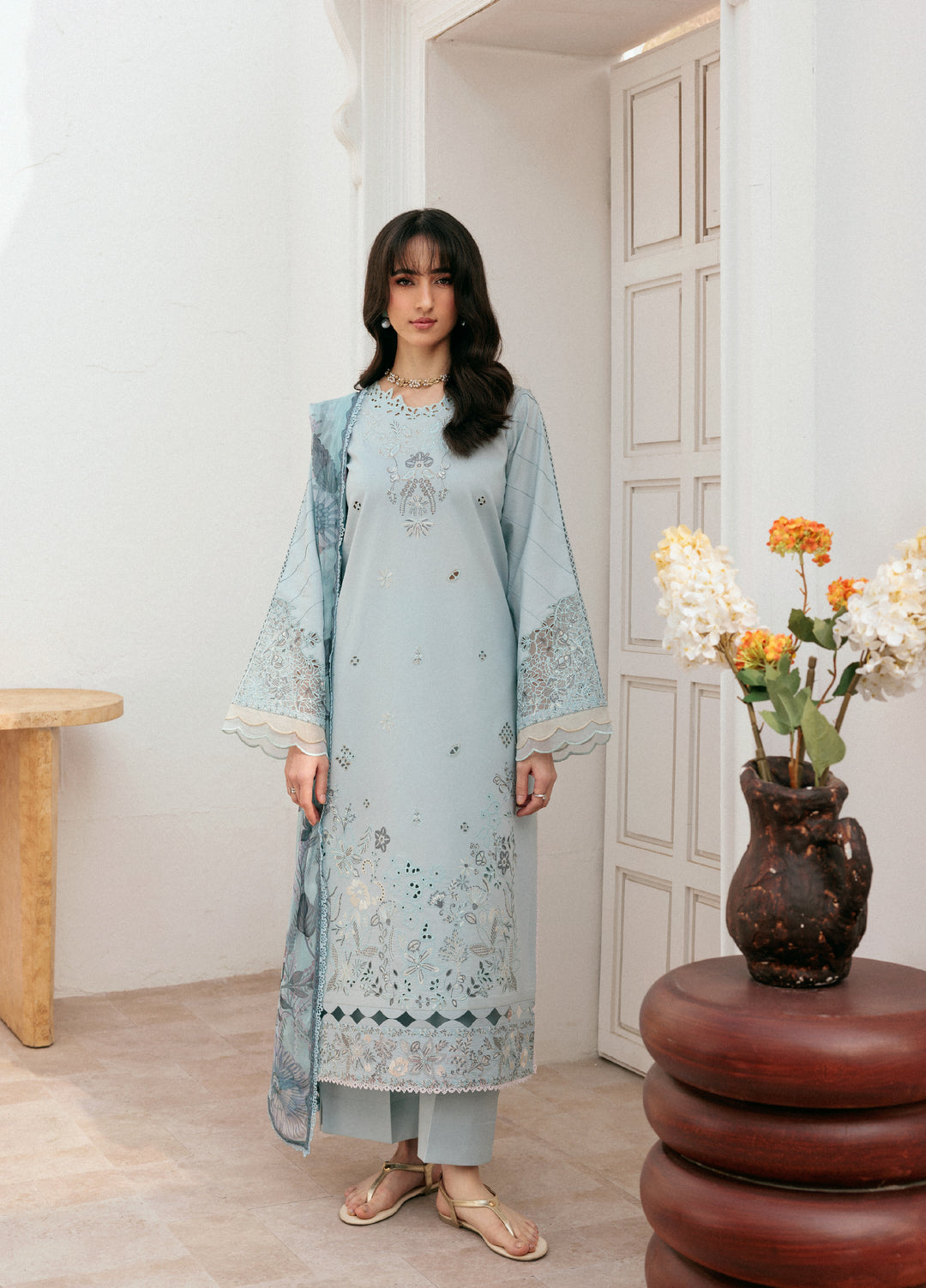 Zync by Florent Untitched Lawn Embroidered 3 Piece Suit FL26UZ FZ-4B - Summer Collection