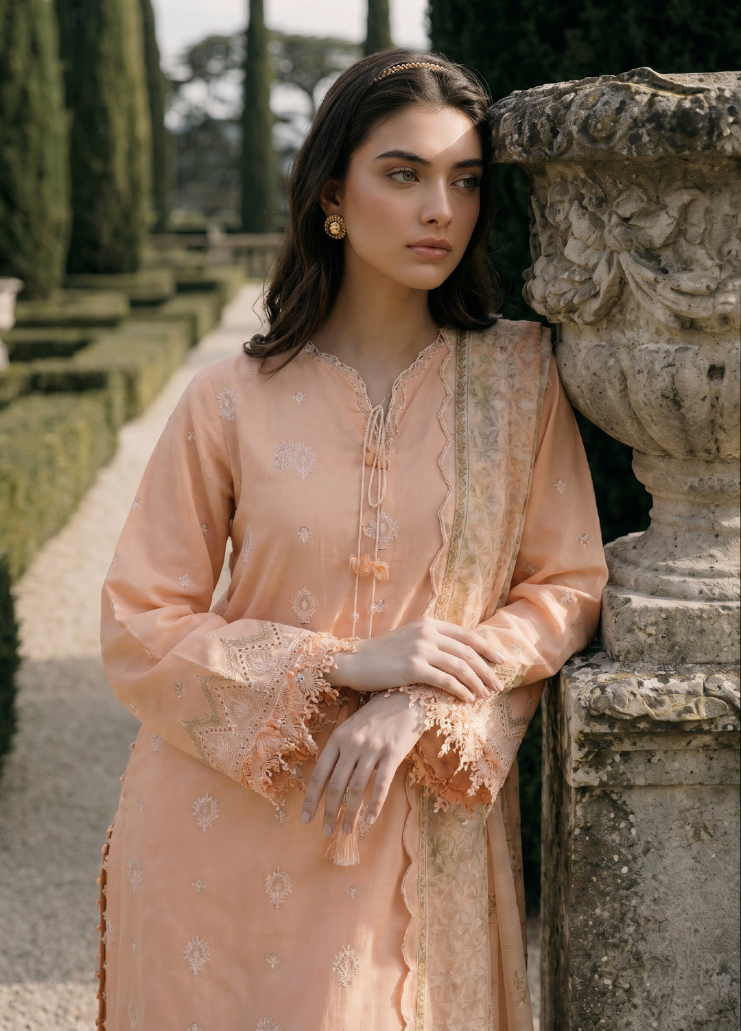 Zellbury Unstitched Embroidered Cotton 3 Piece Suit ZB26UCC WUC26E34072 - Casual Collection