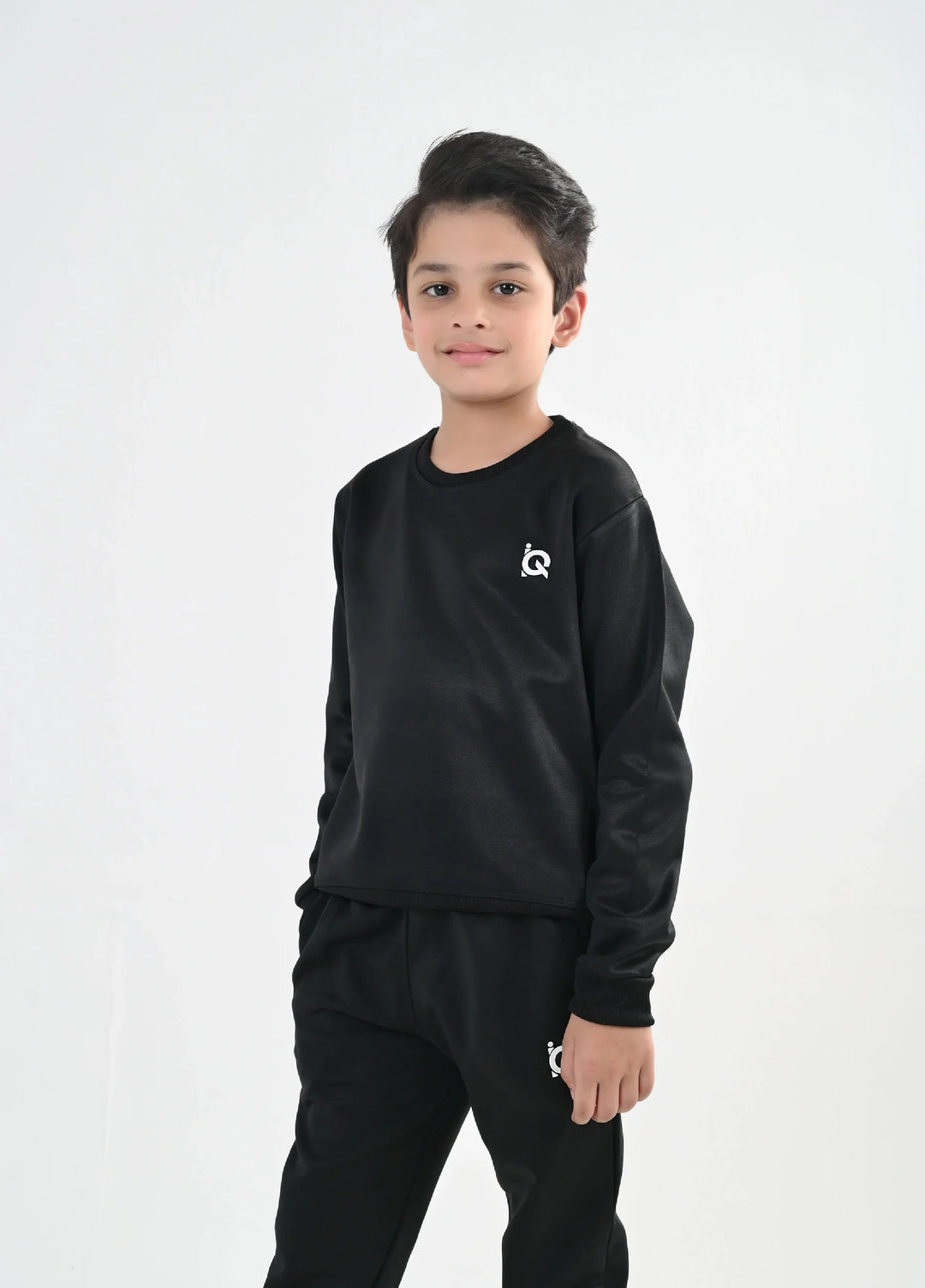 IQ Exclusive Kids Track Suit Fleece 2 PieceBlack IQ Sweatshirt-Unisex Kids - Winter Collection