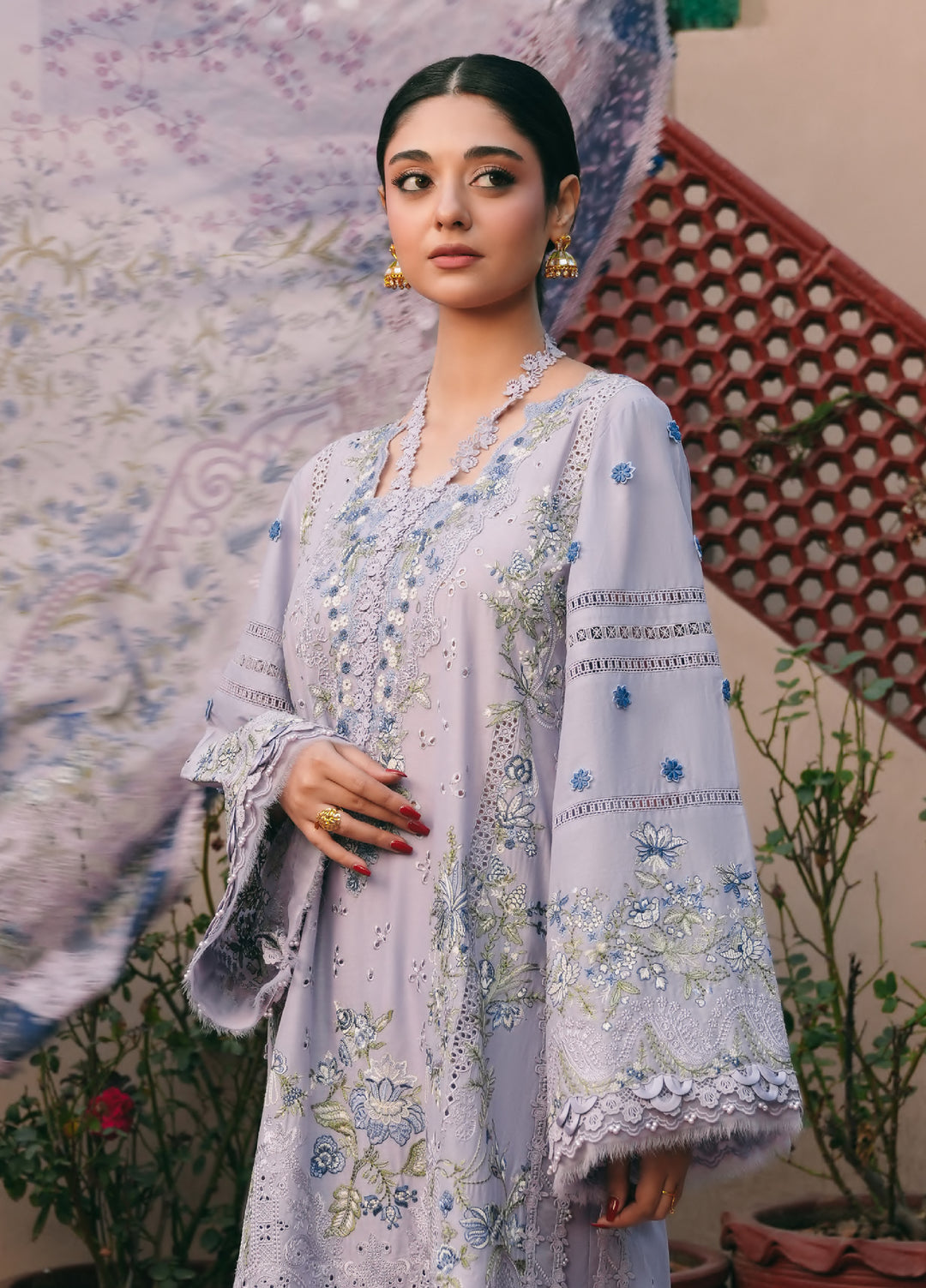 Ek Fasana by Kahf Premium Unstitched Embroidered Luxury Lawn 3 Piece Suit KHF26UFL KLB NAZNEEN 7B - Festive Collection