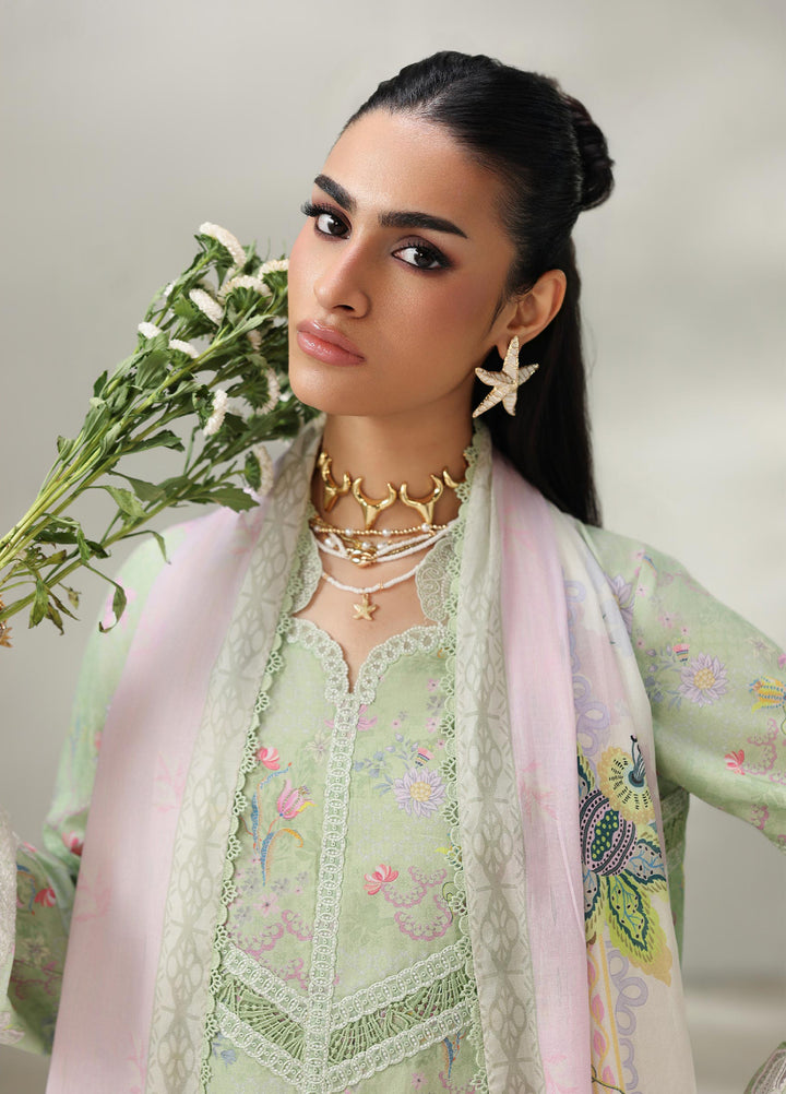 Q Prints by Qalamkar Unstitched Printed Lawn 3 Piece Suit QLK26UQL TALYA QQP-01 (A) - Summer Collection
