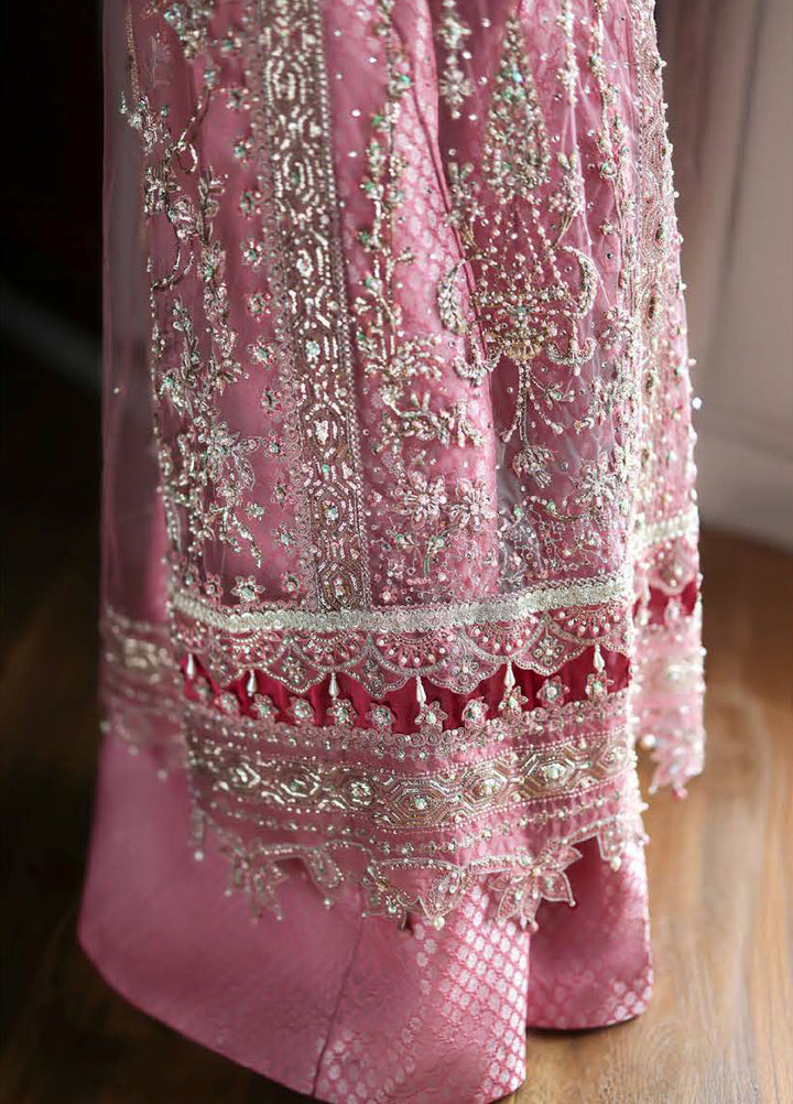 The Muse by Mushq Unstitched Net Embroidered Suits 3 Piece MU26TM Sabine - Wedding Collection