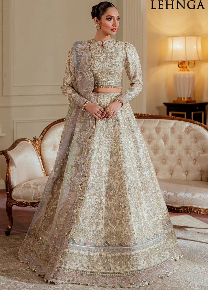 Chantelle by Baroque Unstitched Net Embroidered Suits 3 Piece BQ25FC CH13-06 - Festive Collection