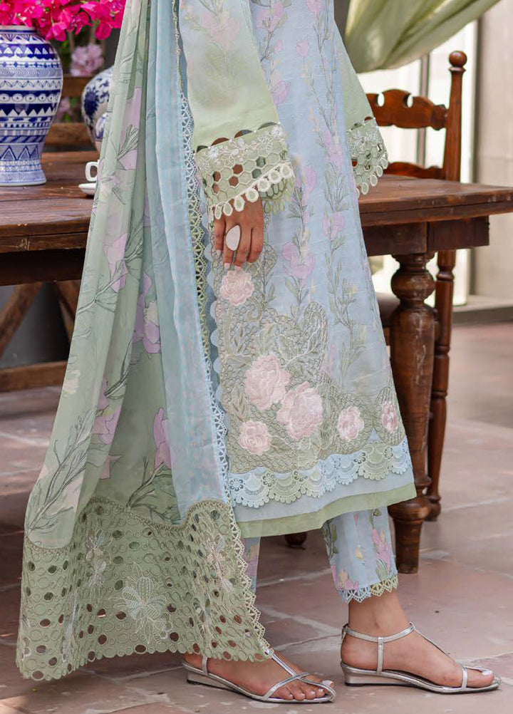 Bloom by Nureh Unstitched Embroidered Lawn 3 Piece Suit NU26UBL BL-07 - Festive Collection