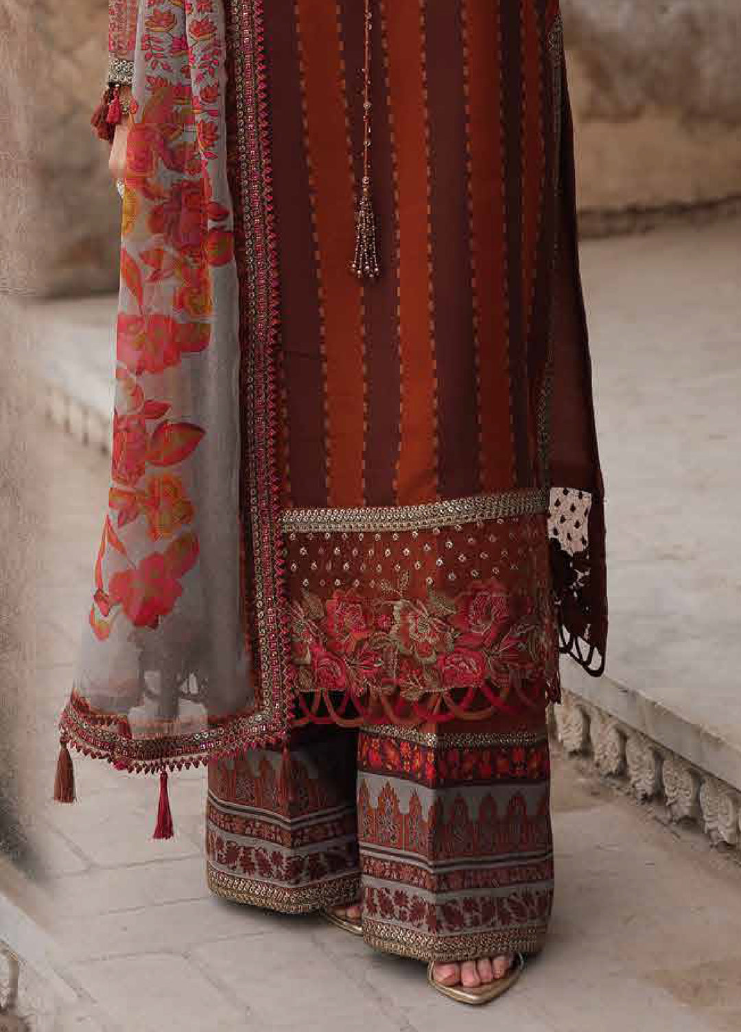 Vasal by Charizma Unstitched Luxury Chiffon Embroidered Suits 3 Piece CRZ25LC VSL25-42 - Festive Collection