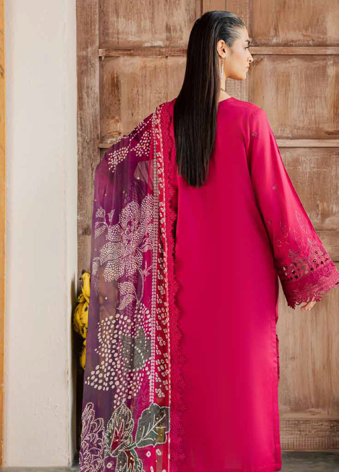 Bazar by Nureh Unstitched Chikankari Lawn 4 Piece Suit NU26UNL NE-255 - Eid Collection