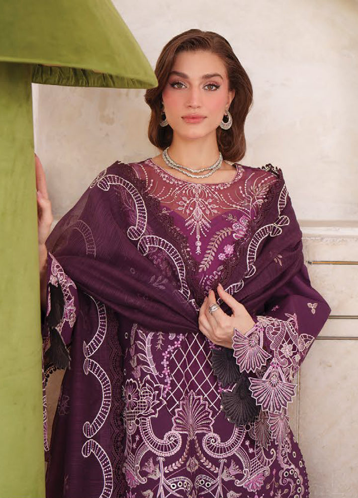 Nilofer by Mahnur Unstitched Embroidered Luxury Lawn 3 Piece Suit MN26ULN N-10 - Summer Collection