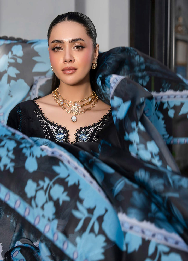 Aylin Unstitched Embroidered Luxury Lawn 3 Piece Suit AYL26UL D6 Moonlit Petal - Summer Collection