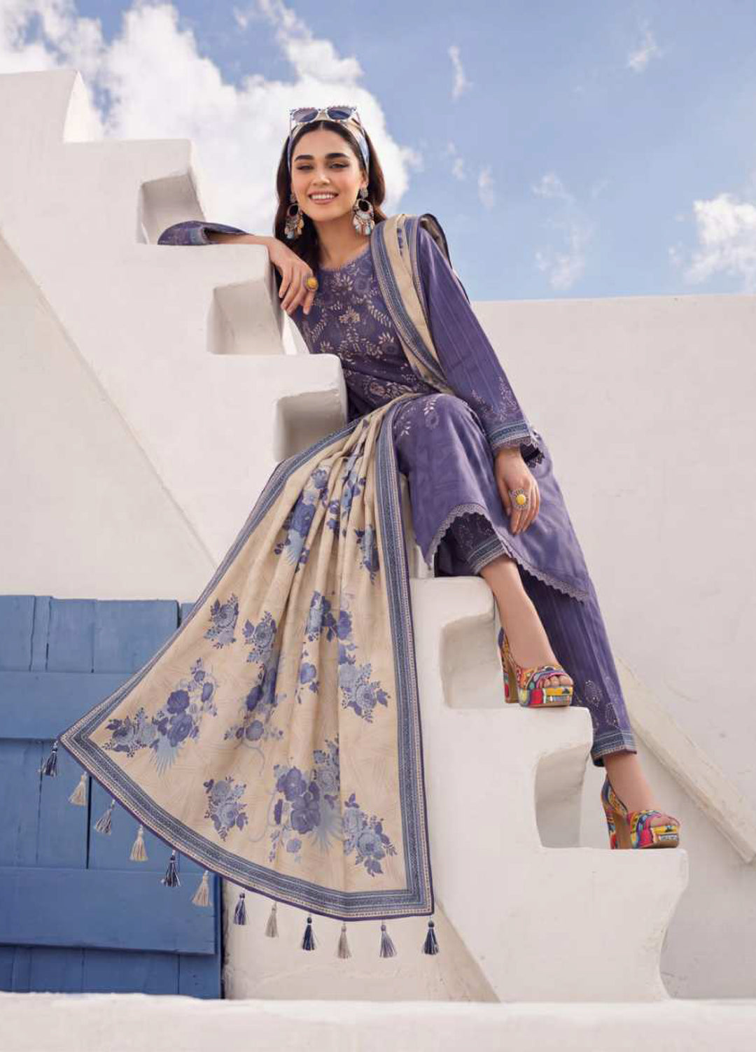 Coco Cords by Al Zohaib Unstitched Printed Lawn 3 Piece Suit AZ26UCL-6 - Casual Collection