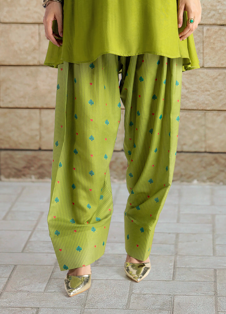 Dareecha by Daak RTW Printed Cotton Silk 2 Piece Suit SPS-G SABZ PAAN SPS-G - Festive Collection