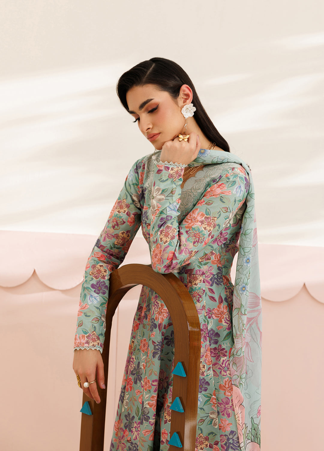 Azzal Unstitched Printed Lawn 3 Piece Suit AZL26UPL AZL-142 - Summer Collection