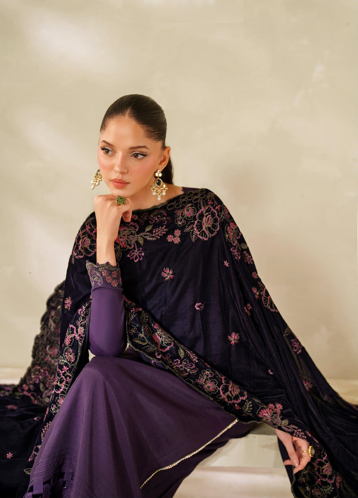 Zarif Unstitched Embroidered Raw Silk Suits 3 Piece ZRF25UF  ZRF-VS-04 - Festive Collection