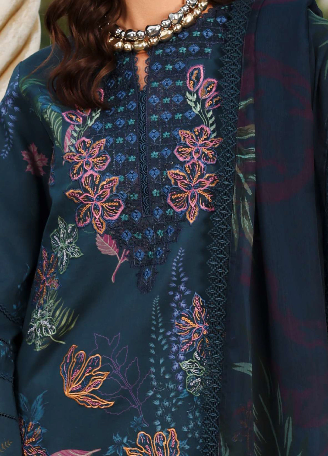 Florence by Rang Rasiya Unstitched Embroidered Lawn 3 Piece Suit RR26UFL Eshal - Summer Collection