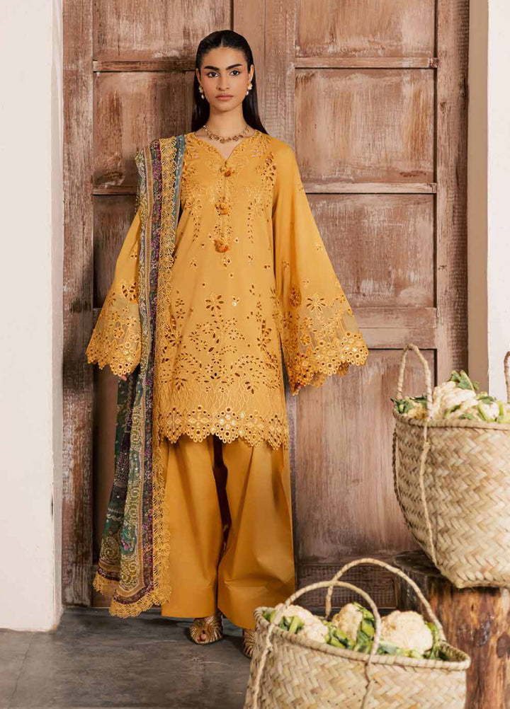 Bazar by Nureh Unstitched Chikankari Lawn 4 Piece Suit NU26UNL NE-254 - Eid Collection