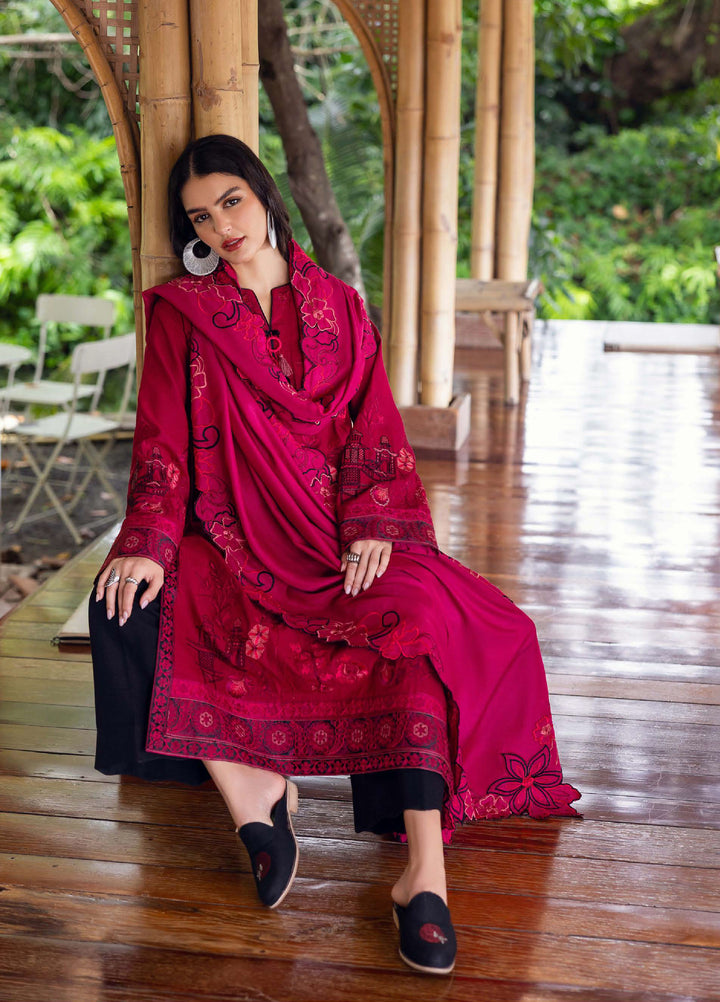 Symphony Hemline by Mushq Unstitched Karandi Embroidered 3 Piece MU25SK Darling Bloom - Winter Collection