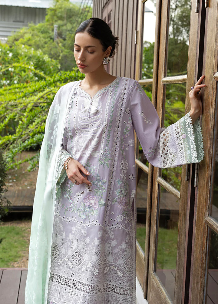 Mon Tresor by Esmel Unstitched Embroidered Luxury Lawn 3 Piece Suit EML26UMT D3-Lila - Summer Collection