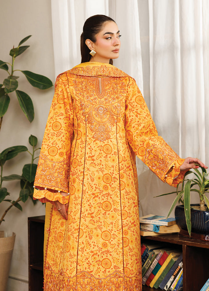 Leila by Mahnur Unstitched Embroidered Lawn 3 Piece Suit MN26ULL L-08 - Summer Collection