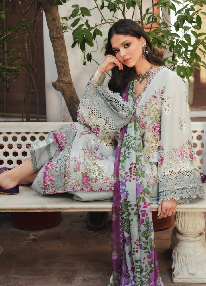 Ek Fasana by Kahf Premium Unstitched Embroidered Luxury Lawn 3 Piece Suit KHF26UFL KLB 6B BANAFSHA - Festive Collection