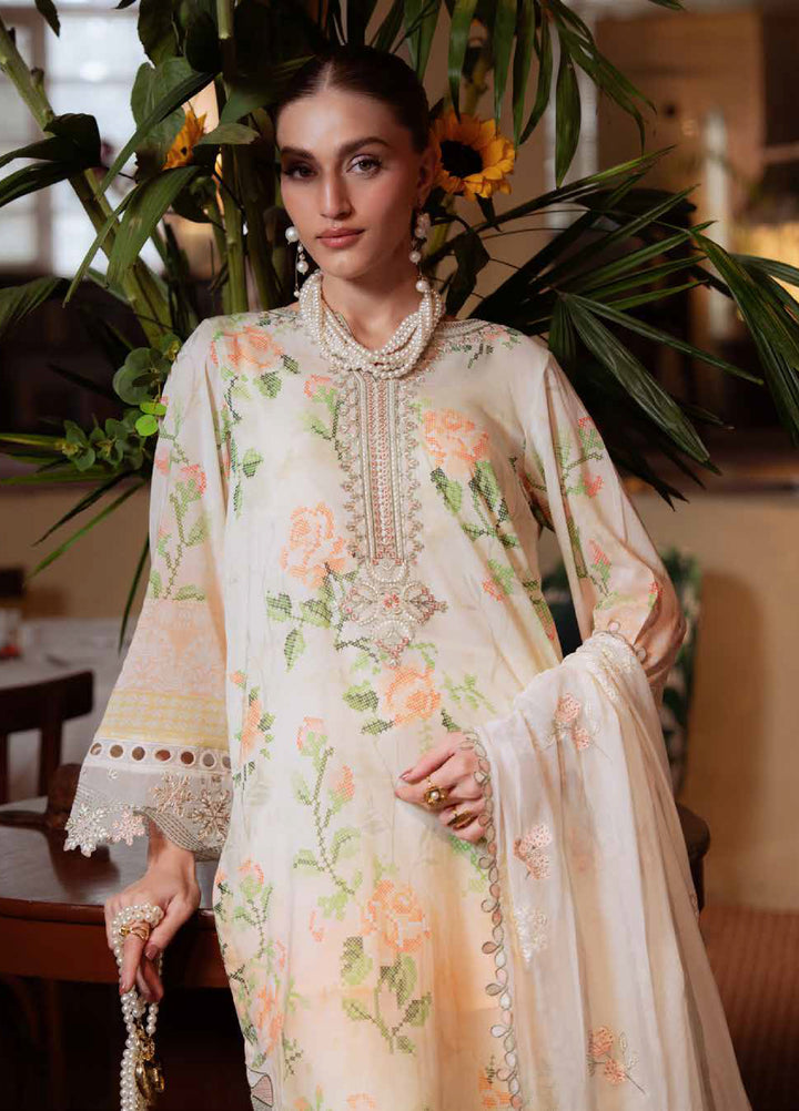 Maya by Nureh Unstitched Embroidered Swiss Lawn 3 Pcs Suit NU26UM NS-163 - Summer Collection