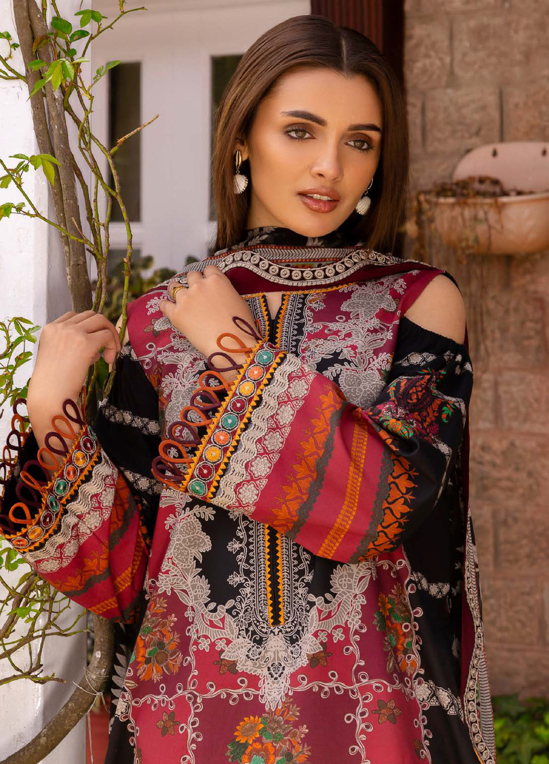 Rang e Bahar by Charizma Unstitched Embroidered Lawn 3 Piece Suit CHR26ULR CRB6-17 - Summer Collection