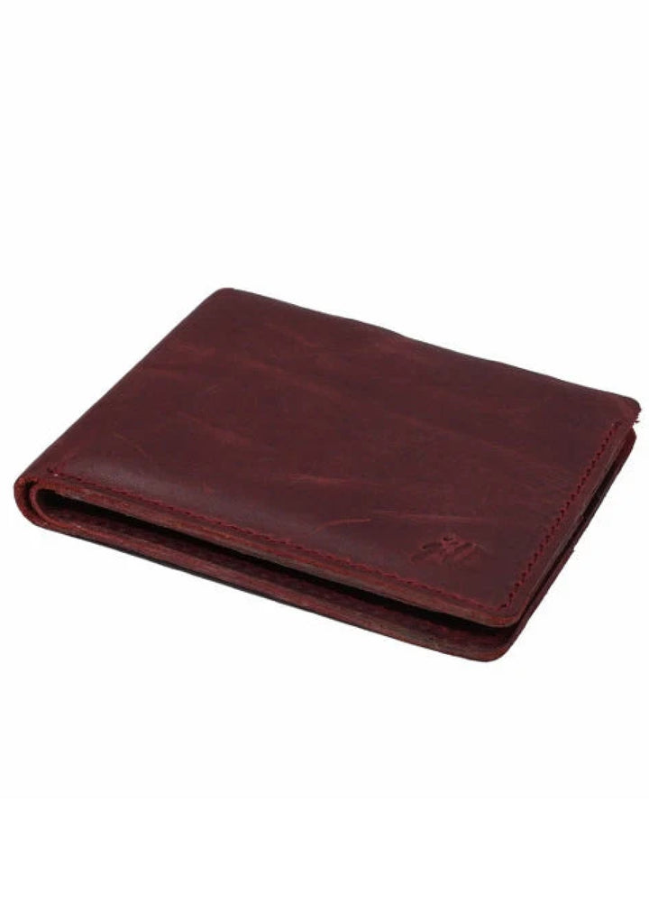 Vintage by Jild Mens Genuine Vintage Leather Wallet-CRIMSON RED S2 - Wallets Collection