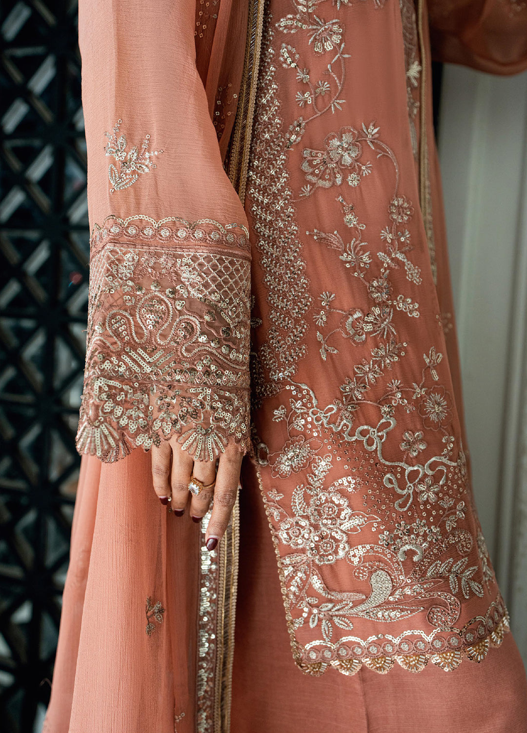 Maison d'or by Sahane Unstitched Embroidered Chiffon 3 Piece Suit CT-27006 SORELLE - Festive Collection
