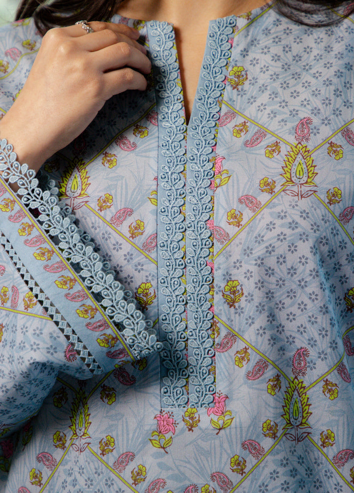 Sahar Unstitched Printed Cambric 1 Piece Shirt SS1-26-34 Petal Grid - Summer Collection