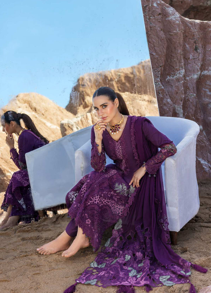Mahiymaan by Al Zohaib Unstitched Embroidered Luxury Lawn 3 Piece Suit AZ26UM D-7 - Festive Collection