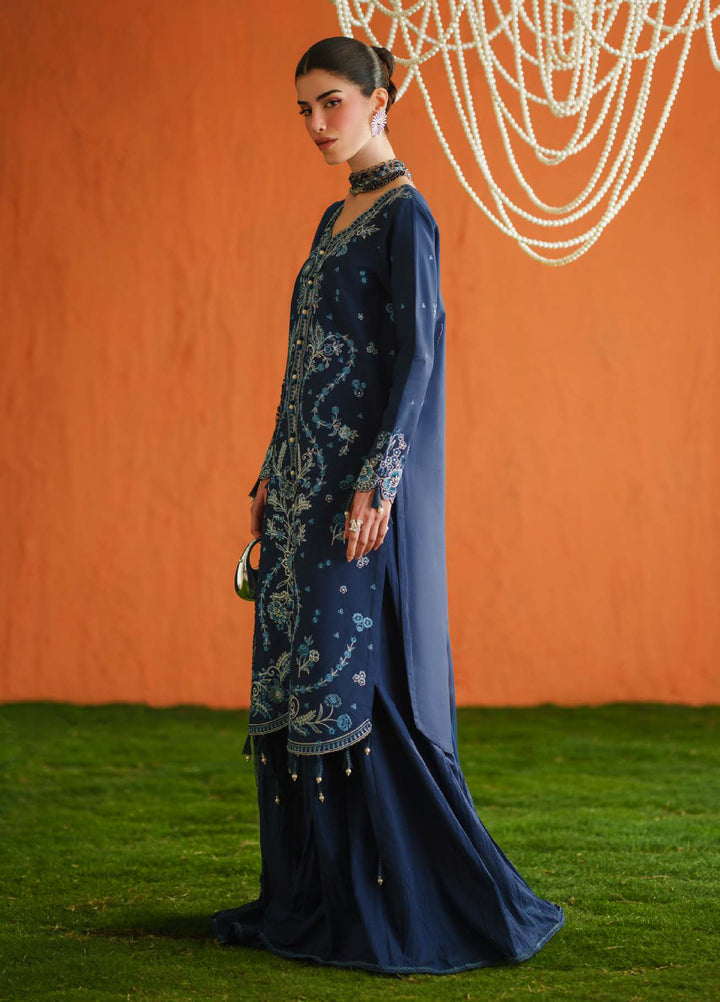Blooming Flower by Zariya Unstitched Embroidered Lawn 3 Piece Suit ZRY26ULB NEVE ZB-60104 - Festive Collection