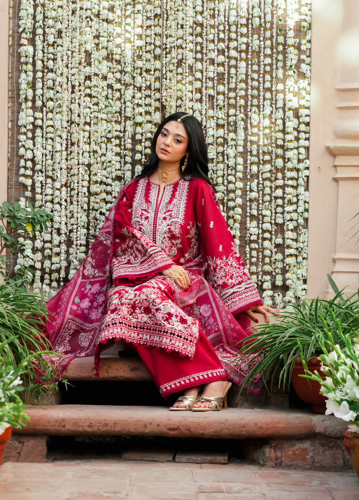 Ek Fasana by Kahf Premium Unstitched Embroidered Luxury Lawn 3 Piece Suit KHF26UFL KLB-1B MAHRANI - Festive Collection