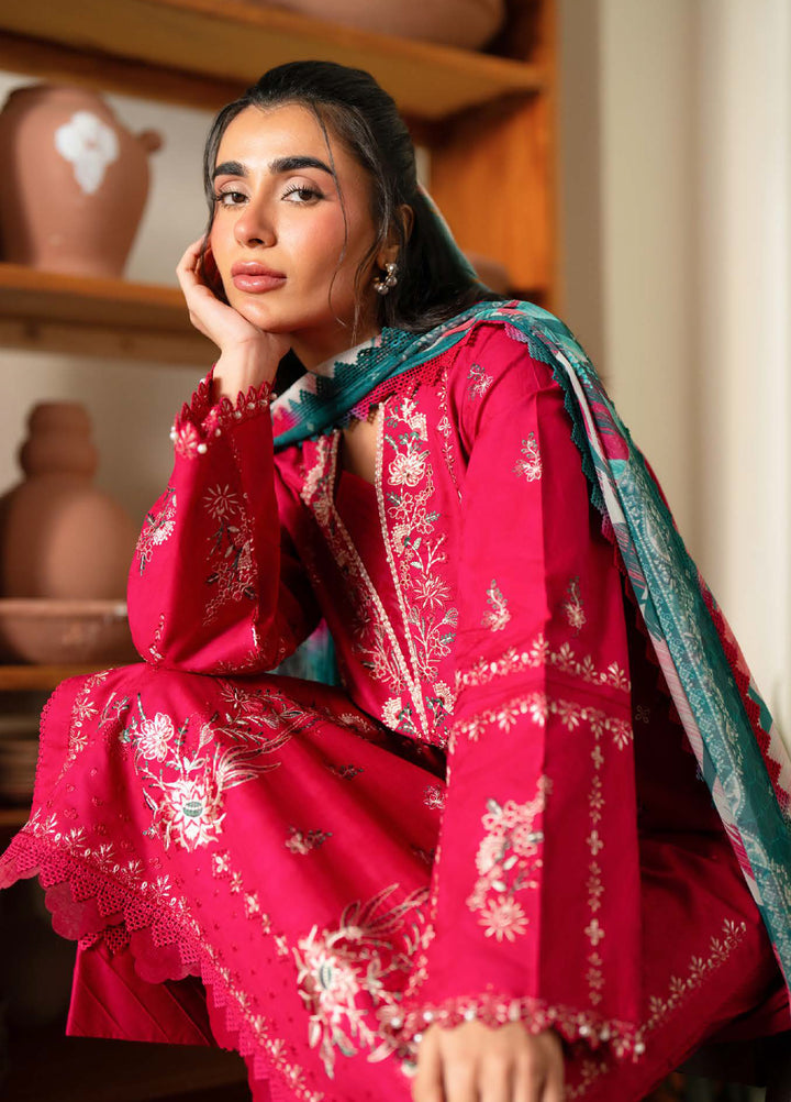 Raha by Nureh Unstitched Embroidered Jacquard Lawn 3 Piece Suit NU26URJ NE-236 - Festive Collection