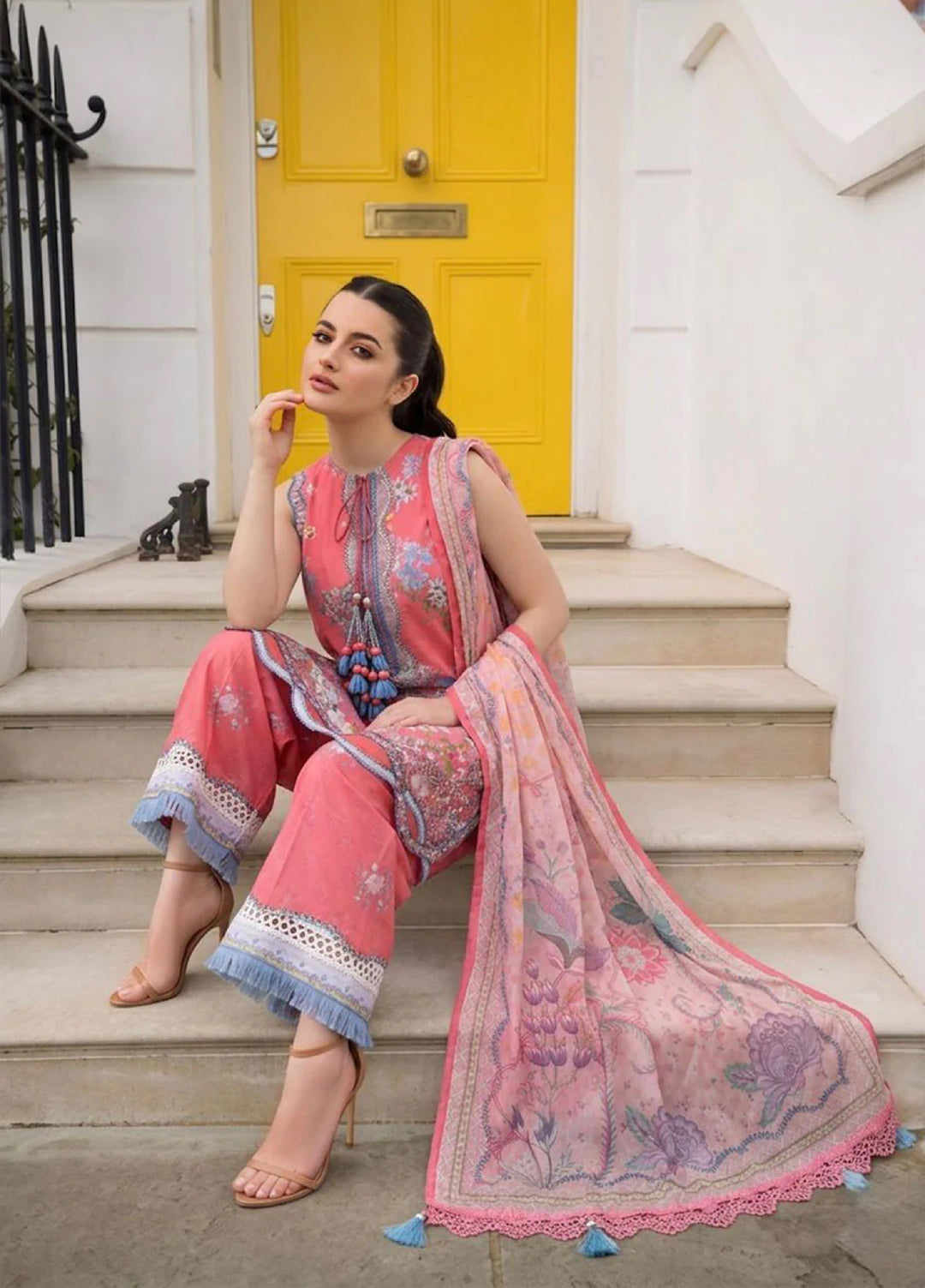 Sobia Nazir Prints Unstitched Embroidered Lawn 3 Piece Suit SN26UPL D-06B - Summer Collection