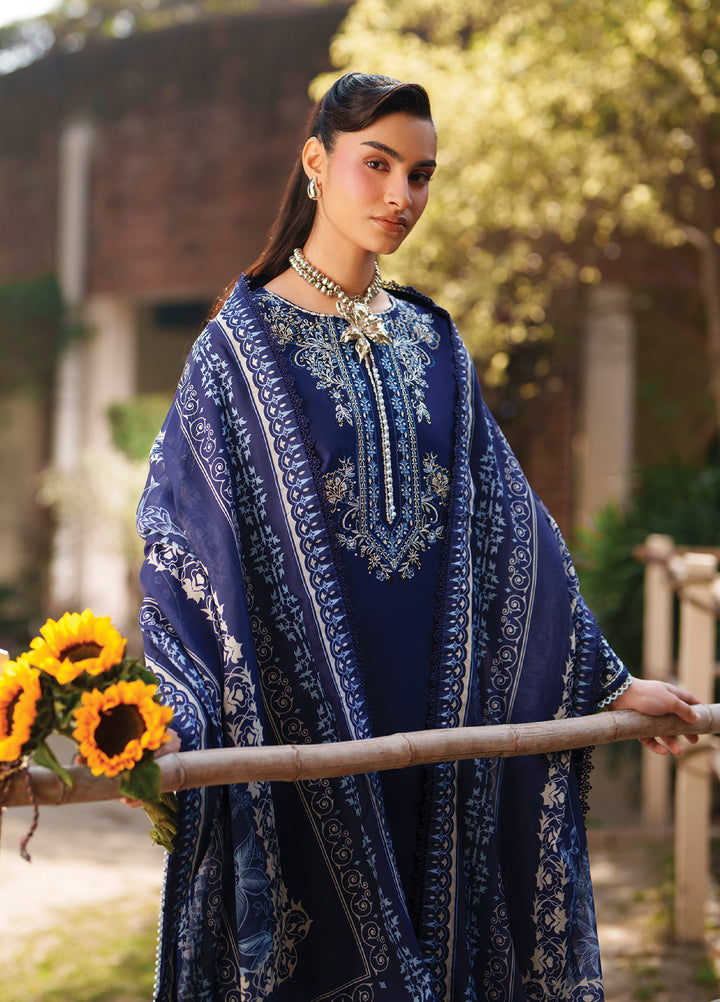 Fiona by Mahnur Unstitched Embroidered Lawn 3 Piece Suit MN26UFL F-06 - Summer Collection