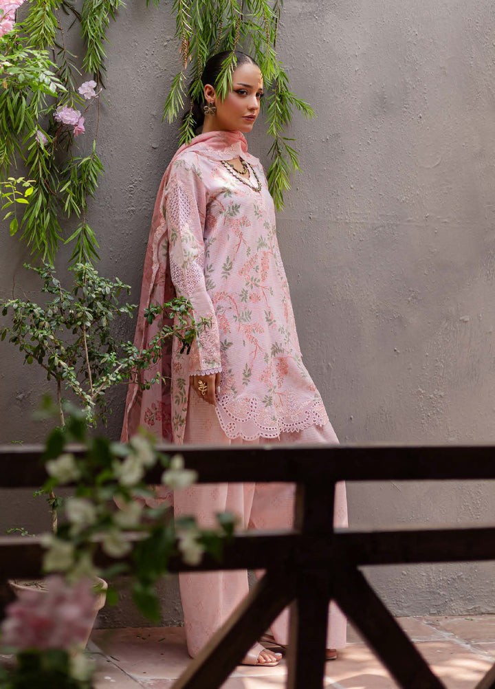 Bloom by Nureh Unstitched Embroidered Lawn 3 Piece Suit NU26UBL BL-08 - Festive Collection