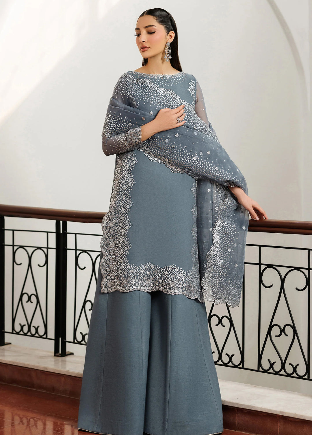 Nourah by Zarif Unstitched Embroidered Chiffon 3 Piece Suit ZR26UCN Nourah Zarmina ZF/ZQH/ZARMINA 05 - Festive Collection