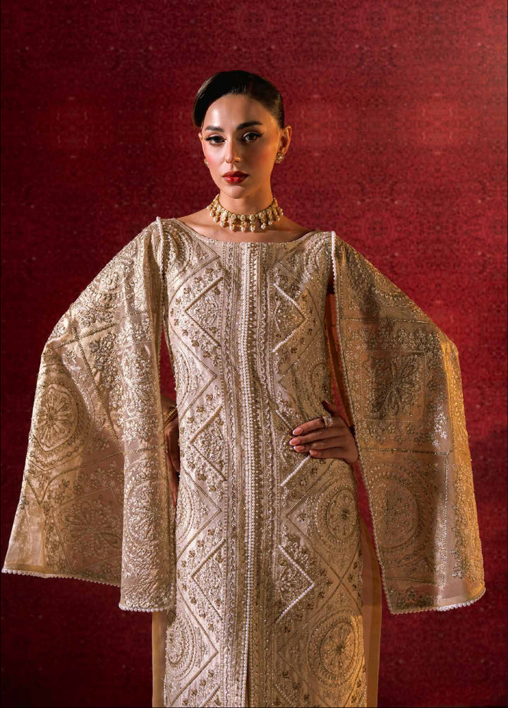Zarmina by Zariya Unstitched Embroidered Gold Lama 3 Piece Suit ZRY26UZ ZB50045 - Festive Collection