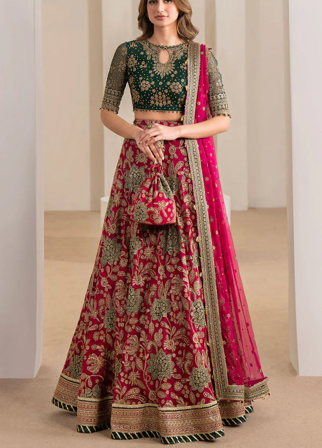 Jazmin Unstitched Chiffon Embroidered Suits 3 Piece JZ25CF JZ-WF24-03 - Festive Collection