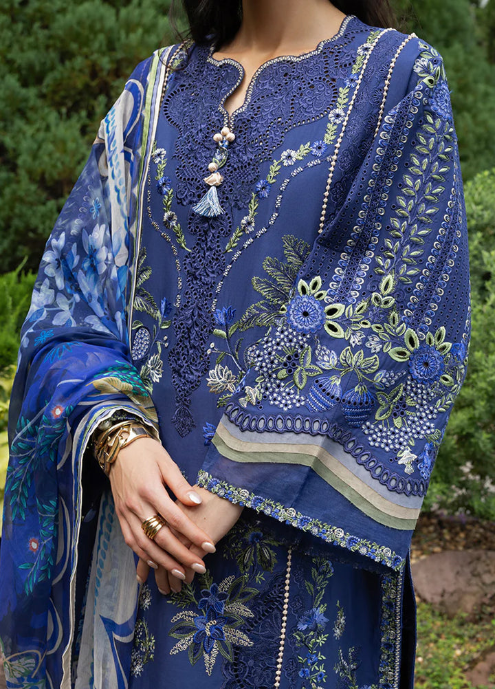 Mon Tresor by Esmel Unstitched Embroidered Luxury Lawn 3 Piece Suit EML26UMT D6-Ete - Summer Collection