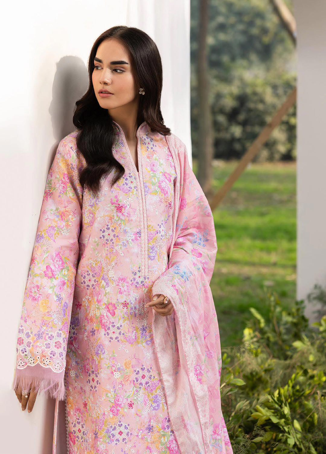 Summer Printkari Exclusive by RajBari Unstitched Embroidered Lawn 3 Piece Suit RB26USP D-03 - Casual Collection