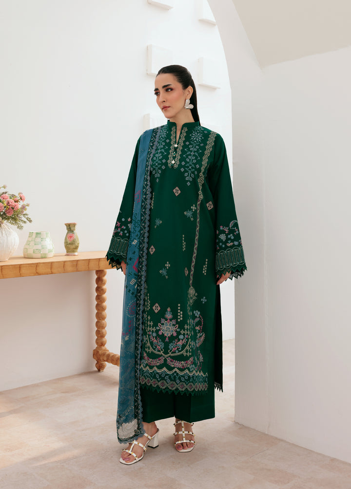 Zync by Florent Untitched Lawn Embroidered 3 Piece Suit FL26UZ FZ-8B - Summer Collection