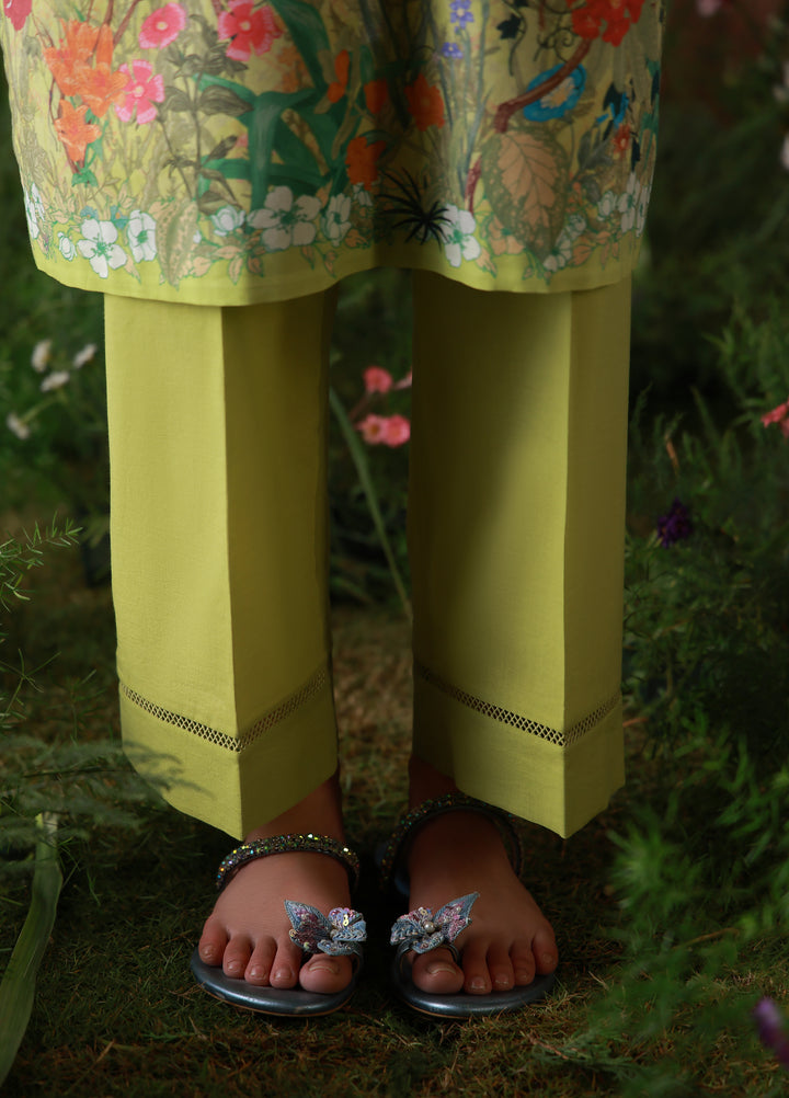 Mirha by Sahar Unstitched Printed Lawn 3 Piece Suit SS1-26-01 Olive Petal - Summer Collection